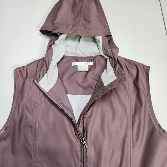 Nike Golf Womens Clima Fit Hooded Zip Up Vest Size Large Purple Windbreaker - Picture 8 of 15